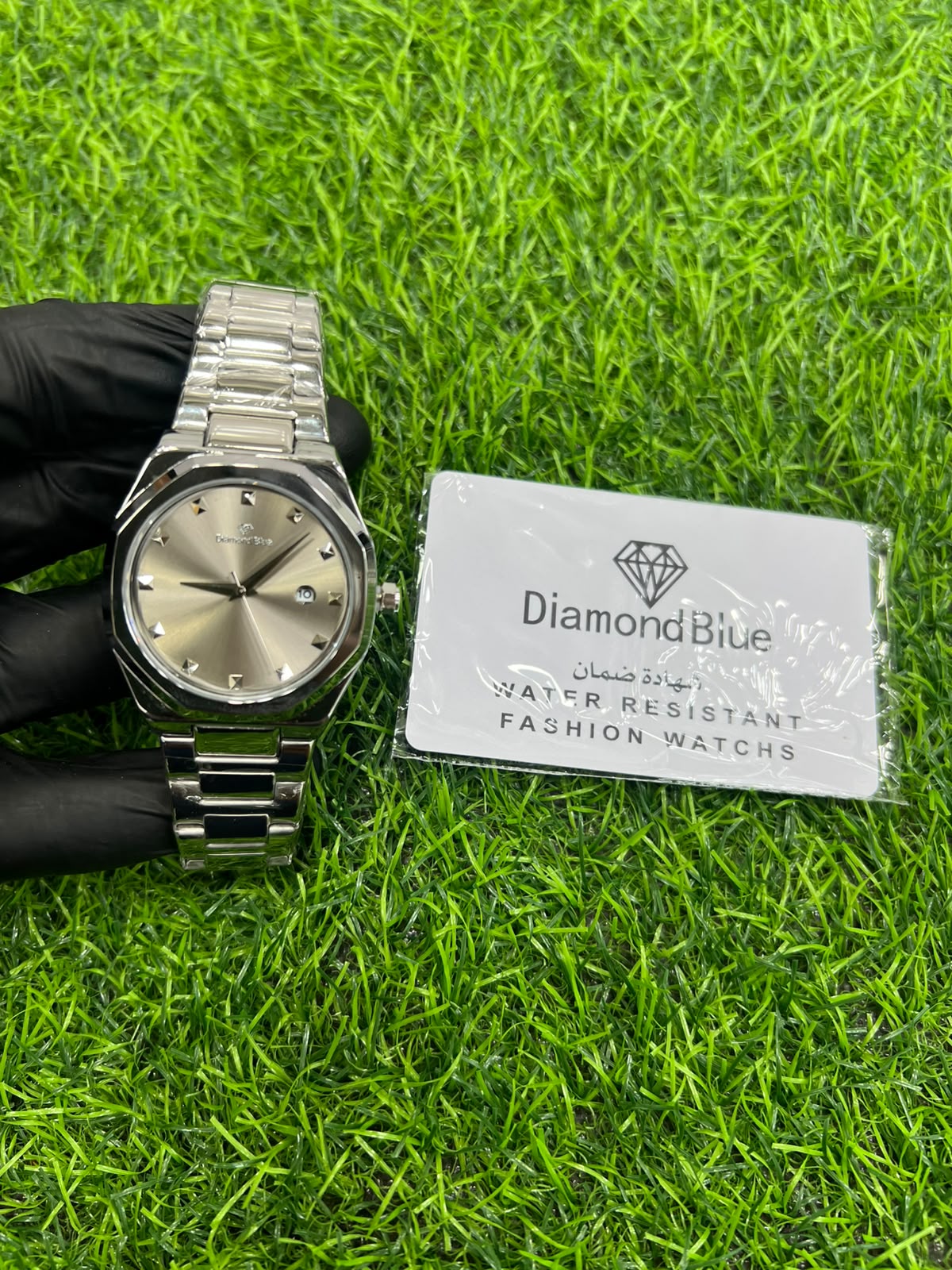 Alder Silver Sunray watch with champagne dial and silver bracelet