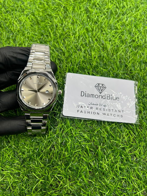 Alder Silver Sunray watch with champagne dial and silver bracelet