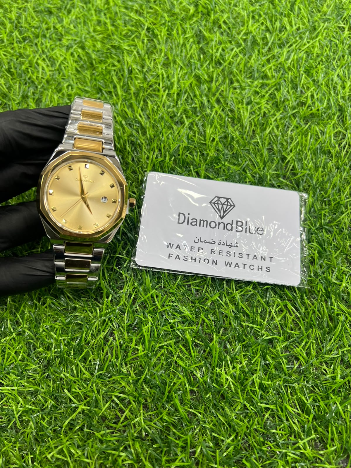 Soleil champagne dial two-tone watch