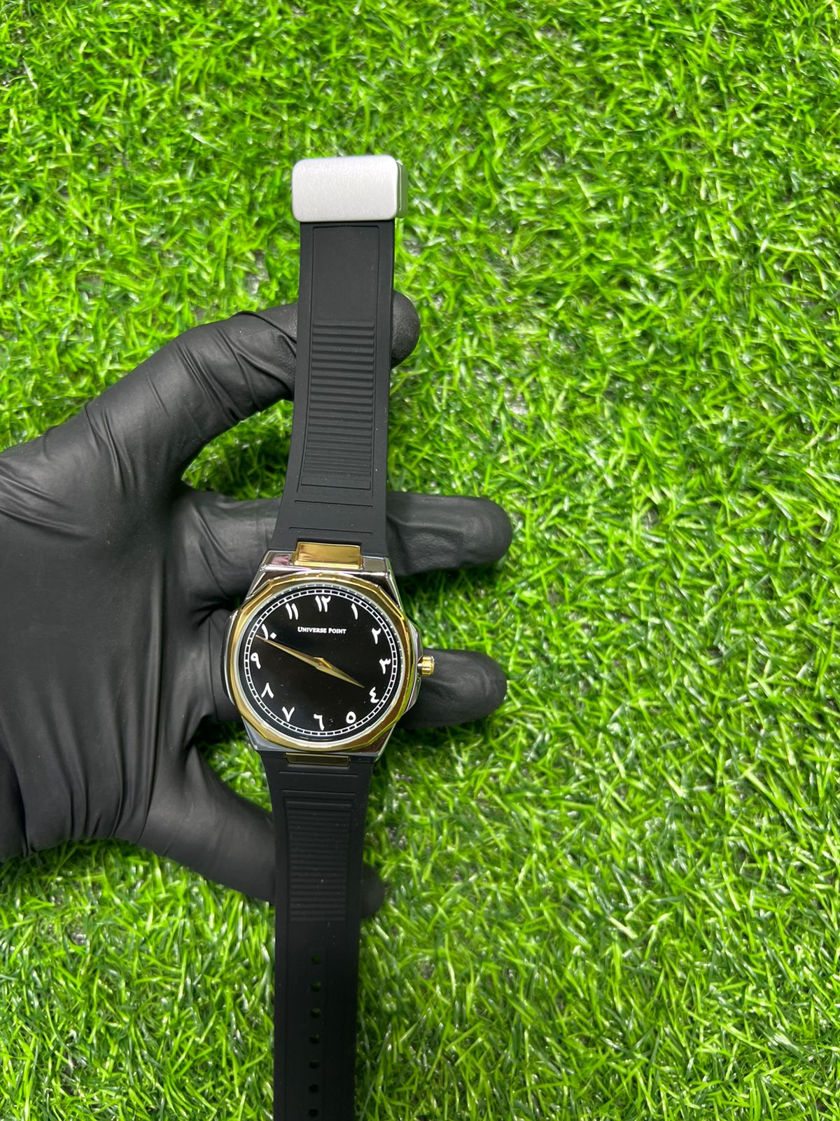 Blackline black dial gold-accent watch